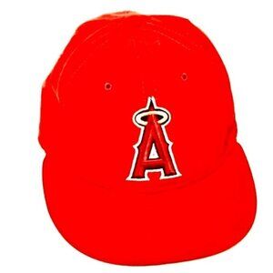 MLB New Era Vintage Anaheim Angels Red Baseball Cap Hat